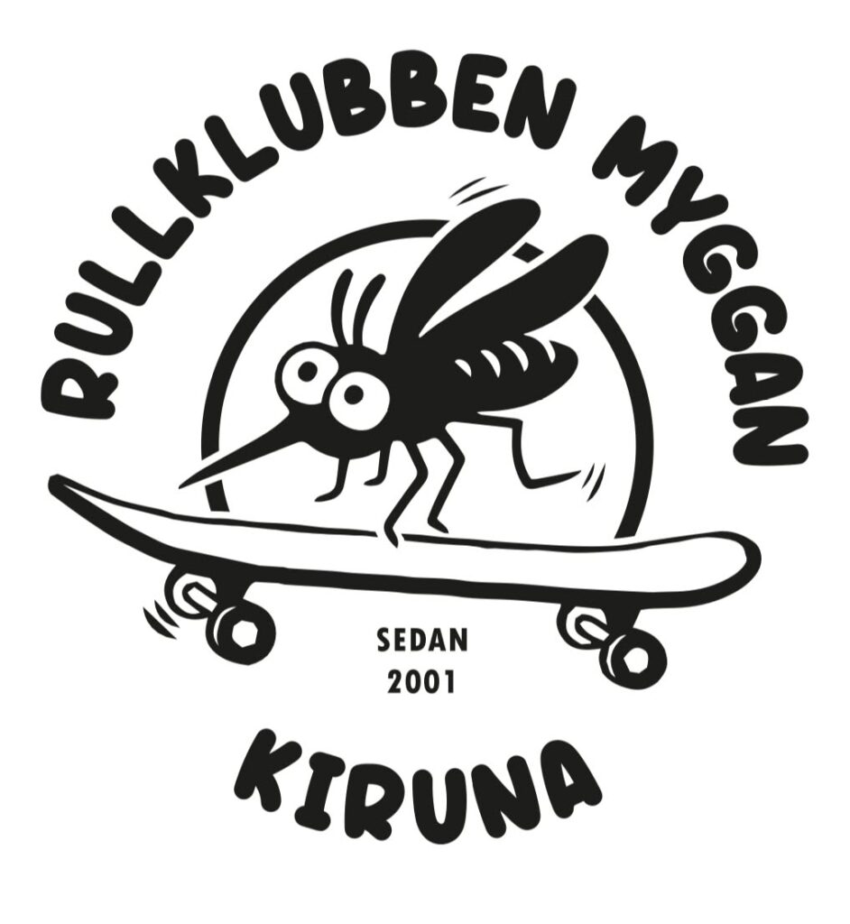Logotyp för Föreningen Rullklubben myggan i Kiruna