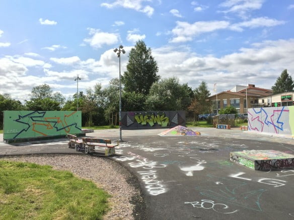 Nyköping Graffitivägg och skatepark 