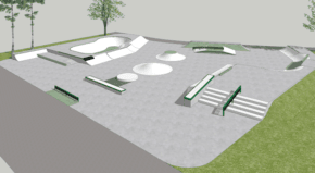 ritning över Alvesta skatepark